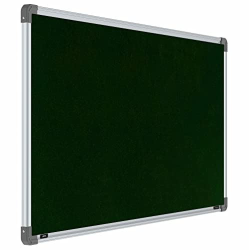 Image of Scholar Art Metis 2x4 Feet Fabric Pin-up Display Board for Study Table & Kids Room | High Strength Velvet Cloth + High Density Soft Board for Pinning Photos, Sticky Notes & Reminders (Dark Green)