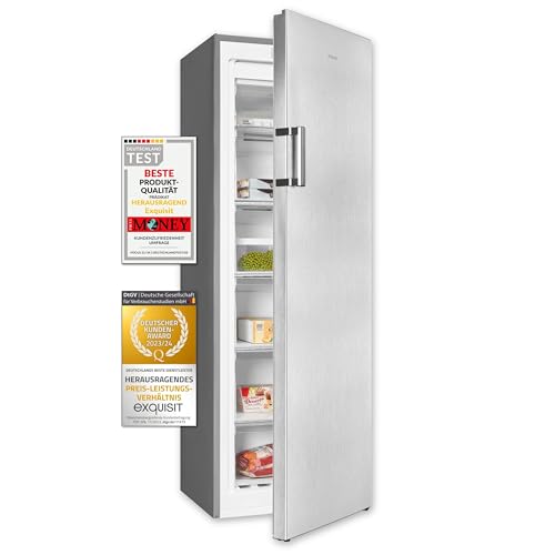Exquisit Gefrierschrank GS271-NF-H-010E inoxlook NoFrost