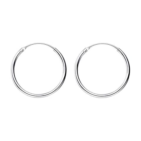 Thin Endless Hoop Earrings 14mm 16mm 18mm 20mm (18mm) Cover