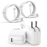 iPad iPhone Charger Fast Charging [ Apple Certified ] 2Set 6FT USB to Lightning Cable iPad Cord with 12W Foldable Block i Phone Charging Travel Wall Plug Compatible with i Pad, iPadPro, iPadAir,iPhone