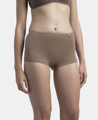 Image of Jockey SS04 Women High Coverage Super Combed Cotton Elastane Stretch Boy Leg with Concealed Waistband and StayFresh Treatment