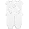 Simple Joys by Carter’s Unisex Babies’ Short-Sleeve Side Snap Bodysuit, Pack of 5