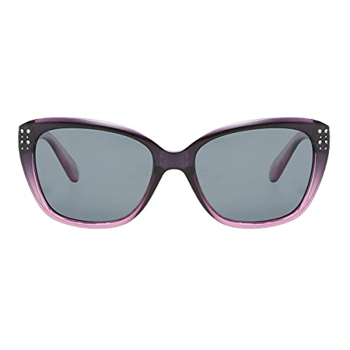 Piranha Quinn Women's Polarized Sunglasses with Gradient Purple Frames and Smoke Lens2