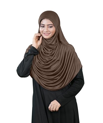 Image of Mehar Hijab Stretchable Frilled Hijab Scarf for Muslim Women | Soft Polyester Stylish Hijab for Women & Teenagers Faeezah Hijab