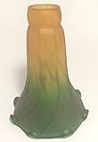 Meyda Dale Tiffany Style Pond Lily Flower Glass Replacement Lamp Shade Amber & Green (Large Size) 4.5