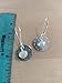 Handmade Lightweight Silvertone Small Aqua Blue Disc Drop Earrings Beads by Bettina