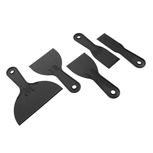 BESPORTBLE Grattoir En Plastique À Poignée Ergonomique Lot De 5 Pièces Pour Enlever Le Mastic Le Papier Peint La Peinture Et Le Plâtre