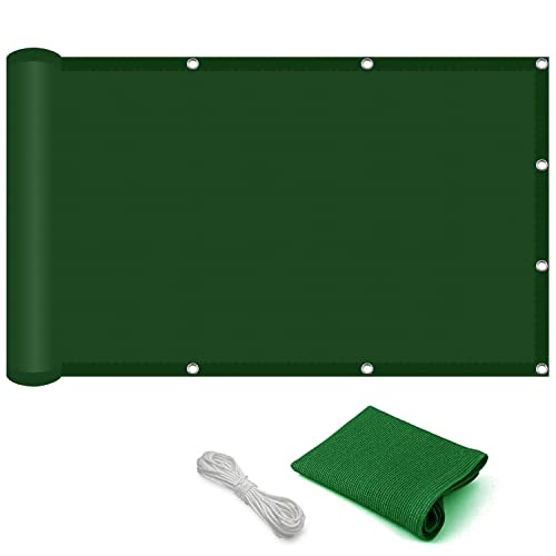 Respirant d'ombrage perméable protection 3.4x6m vert pour extérieur - 2