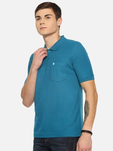 Image of Dollar Men's Pack of 1 Solid Cotton Blend Polo Neck T-Shirt