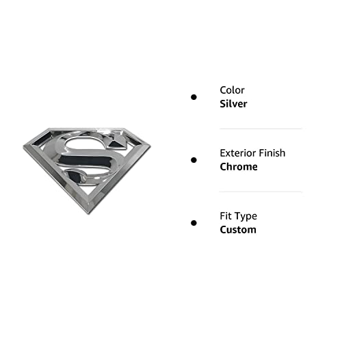 Elektroplate Superman Chrome “S” 3D Emblem Premium Metal Finish Car Truck Motorcycle Logo #TOP1