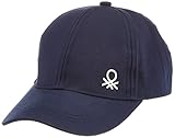 100% algodón United Colors of Benetton Cappello C/VISIERA 6GOQB428F Juego de Accesorios de Invierno, Azul 852, 12 Meses (Pack de 2) para Bebés