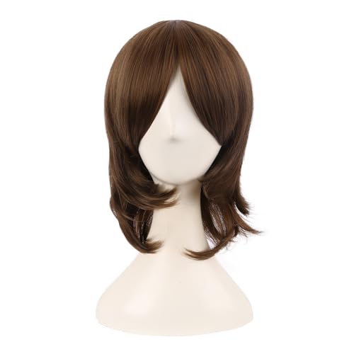 Mapofbeauty NWG0SH61442-BM3-M-A 16 Inch/40 Cm Short Side Bangs Synthetic Fiber Cosplay Layered Wig cover