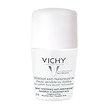 Vichy Anti-Perspirant Roll-on Women's Deodorant for Sensitive or Depilated Skin, 24 Hour Sweat Protection and Anti-Odor, No Irritation, Hypoallergenic, Paraben-Free, 50ML