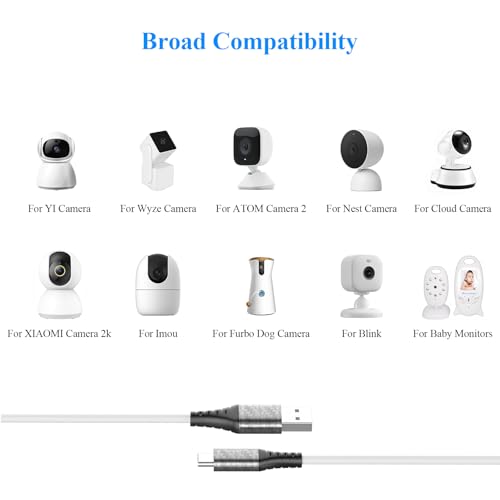 Cable de extensión USB C de 30 pies para alimentación estable de cámaras CCTV y Ring 3