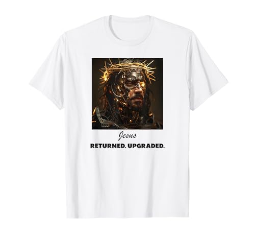 Jésus de science-fiction, Pâques - Jésus Cyborg, Design chrétien futuriste, Jésus T-Shirt