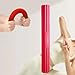 Colaxi Twist Hand Bar Resistance Bar Multifunction Ergonomic Elbow Strengthener Hand Exerciser for Fitness Workout Beginners Forearm, Red