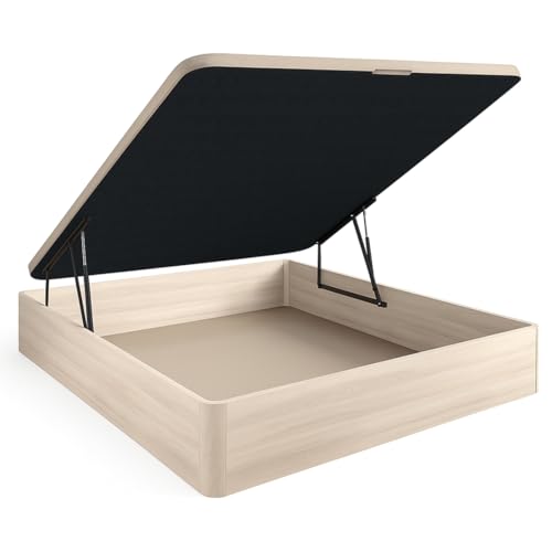 Acomoda Textil – Canapé Abatible de Gran Capacidad con Tapa 3D Transpirable, Estructura Robusta y Apertura Hidráulica Ideal para Organización, Almacenaje y Descanso Diario. (Ártico, 135x190 cm)