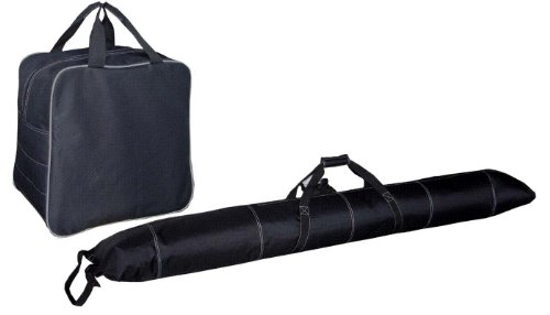 Sportcaster Single Ski Bag & Boot Bag Combo Black