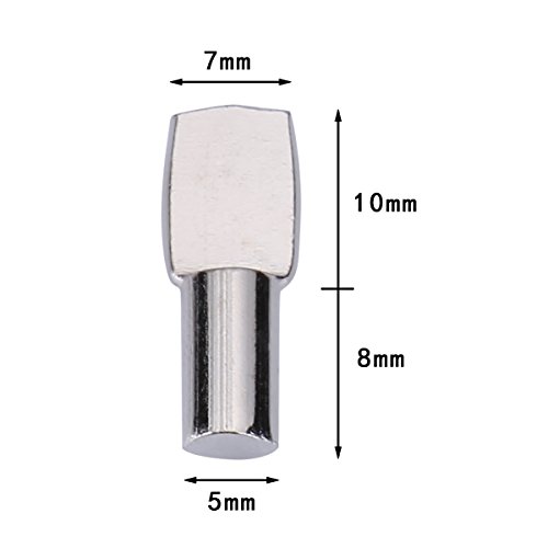 Tbestmax NO 120 Packs Shelf Pins, 5Mm Shelf Support Pegs Spoon Shape Cabinet Furniture Tbestmax thumb #1