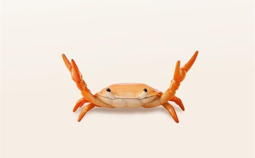 Yjemle Red Creative Crab Pen Holder Weightlifting Crabs Pen Stand Storage Rack, Office Desktop Decoration, Pencil Holders Desk Supplies Holders and Dispensers, Desk Accessories