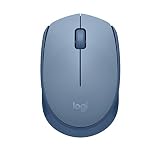 Mouse sem fio Logitech M170 com Design Ambidestro Compacto, Conexão USB e Pilha Inclusa - Azul Claro