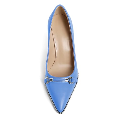 Image of Women's High Heel Pumps Stiletto Heel Pumps for Women Pointed Toe Heels Elegant Classic 3.5 Inch Beaded Pumps