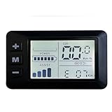 LCD GD01 Electric Bike LCD Display Meter Dashboard， Panel Meter Display 5 Pin 24V 36V 48V for Electric Scooter (5PIN)
