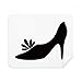 Black High Heels Flower Pattern Outline Cleaning Cloth Screen Cleaner 2pcs Suede Fabric