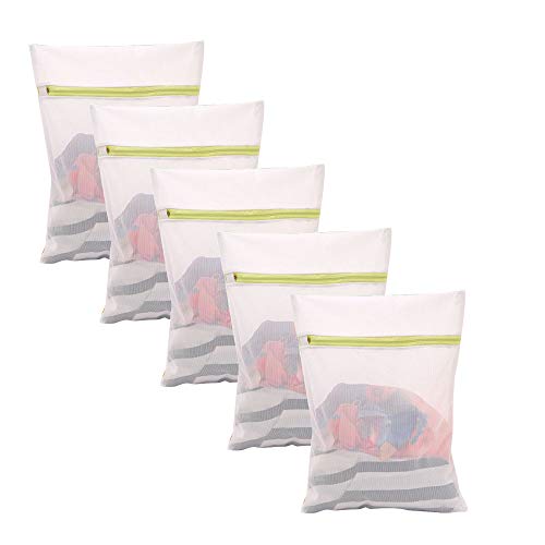 Booding 5Pcs Filet À Linge Lingerie Sac De Lavage Machine À Laver Filet De Lavage pour Protéger Vos Manteau sous-Vêtements Soutiens-Gorge Chaussettes Pantalons Maille Fine 30 * 40Cm Cover