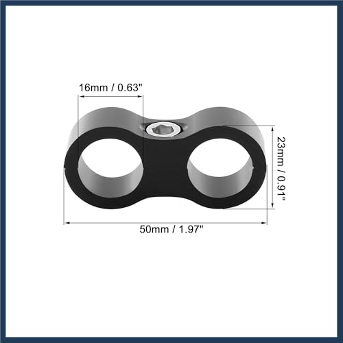Abrazaderas AN8 de 16mm para manguera de coche con llave, juego de 6 piezas 4