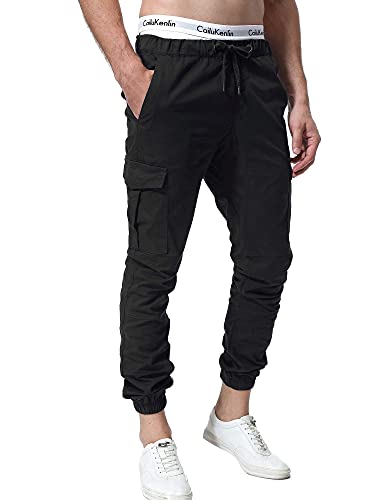 ZOEREA Homme Pantalon Cargo Sport Jogging Pantalons Multi Poches Ceinture Élastique Casual Activewear Long Pants Noir-Nouve,3XL - Image 3