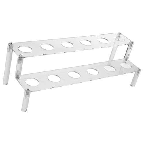 SEWACC Soporte Acrílico Transparente para 12 Conos de Helado Exhibidor de Conos de Huevos Reutilizable de 2 Niveles Base Estable para Fiestas Cumpleaños y Bodas Fácil de Limpiar