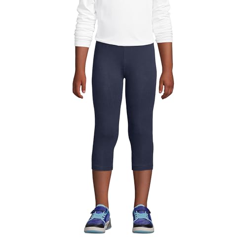 Lands' End Girls Tough Cotton Capri Leggings