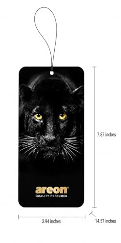Image of AREON WILD - Hanging Custom Cute Funny Car Air Freshener for Home & Office - Premium Cologne Perfume with Natural Fragrances - Long Lasting, Fresh, Luxurious Scent - Stylish Design - Black Panther