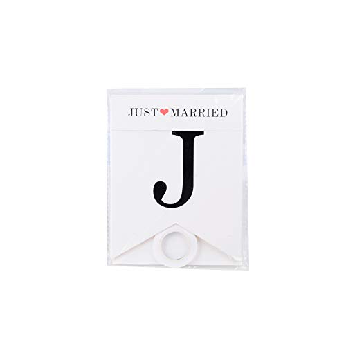 Just Married Girlande Vintage Rustikal Wimpelkette Banner mit Seil Hochzeitsgirlande als Deko für Hochzeit Fest Party Brautdusche Junggesellinnenabschied oder Foto Photo Booth Fotografie