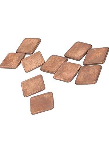 Image of AVIATION METAL & ALLOYS 10pcs Copper Pad Shim Thermal Kit,Pure Copper Heatsink,Low Profile Copper Plate Cooler Heat Sink for Cooling PC Components Laptop IC Chips CPU VGA, RAM, VRAM, PS5, M.2 SSD