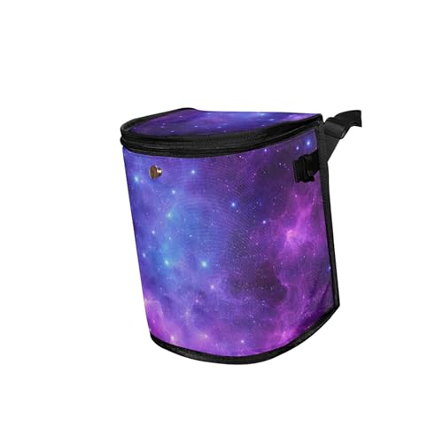 Image of senya Car Trash Can, Garbage Can, Waste Basket - Leak-Proof, 11 inch x 9 inch x 7 inch, Purple, Fabric, 693 Cubic Inches
