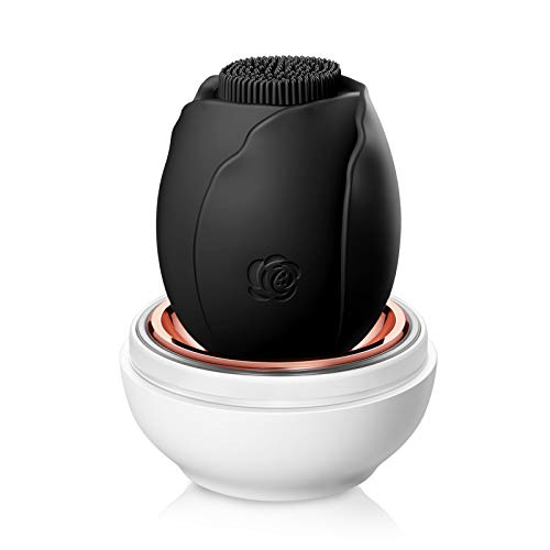 FBFL Facial Cleansing Brush with Ultra Hygienic Soft Silicone, Sonic Waterproof Face Brush, 3D Malaxation Vibrating Massaging, Gentle Exfoliating, Removing Blackhead, Wireless Charging, Smart Timer