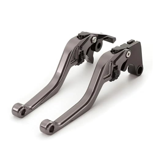 Kupplungshebel Bremshebel Kupplung Für Aprilia Für RSV4 Für FACTORY/RSV4-R RSV4RR 2009-2018 CNC-Roller Einstellbarer Motorradbremskupplungshebelsatz(Gray)