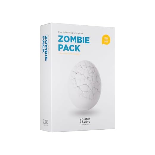 SKIN1004 Zombie Pack - Wash off Face Mask for Aging Skin, Fine Lines Wrinkles, Enlarged Pores, Dryness, Lifting and Hydrating (1 Box (8 masks))