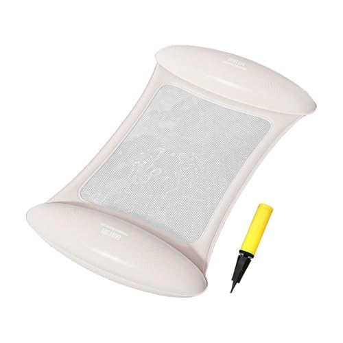 Tumbona flotante para piscina, silla de relajación flotante, hamaca de agua de PVC grueso, balsa plegable con soporte de almohada ergonómico, accesorio portátil de natación de verano para piscinas en