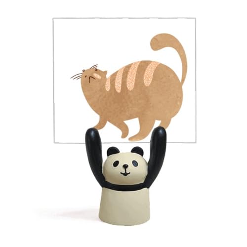 Support pour mémo chat marron avec motif panda pour bureau