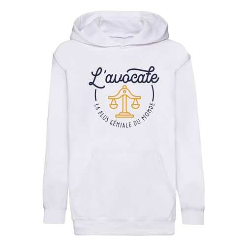 Sweat à capuche enfant la meilleure avocate du monde vêtement justice pour collège