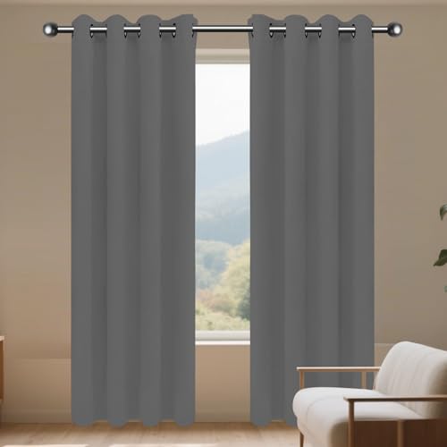 カーテン 1級遮光 完全遮光 165 x 205 cm カーテン1枚セット級厚手ドレプドレプおしゃれセット温泉旅館ホル廊下お風呂洗面所イ, ダークグレー
