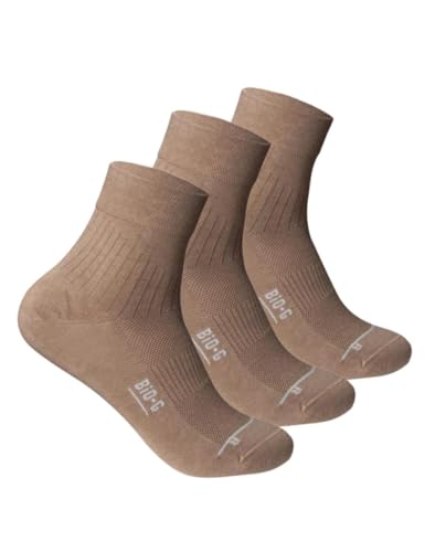 BiO-G Men's Cushioned Crew Socks – Moisture-Wicking, Breathable, and Arch Support for All-Day Comfort