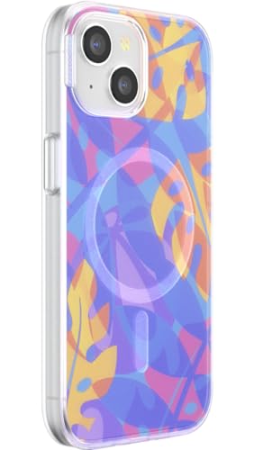 PopSockets Hülle für iPhone 15 kompatibel mit MagSafe, Hülle für iPhone 15, kompatibel mit kabellosem Laden, Nur Hülle - Boca Palms Blue – Ansicht 2