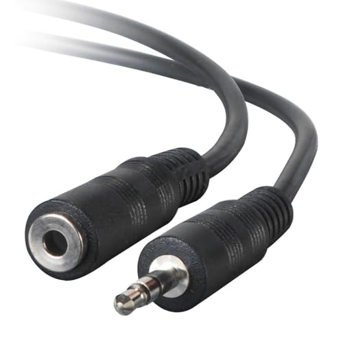 Cable estéreo 3.5mm macho a hembra 6 pies 2 unidades miniatura 1