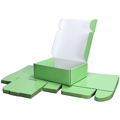 PHAREGE 12x9x4 inch Gift Shipping Boxes Bulk 20 Pack Green,