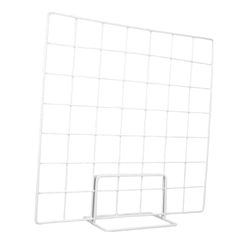 POPETPOP Desktop Grid Panel Display Stand Wire Organizer Rack with Base for Photo Craft Show Stylish and Versatile Tabletop Grid System for Events and Decoration