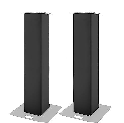Pair of Totem Covers in Spandex, Truss Cover 30 x 30 cm, Choice of 4 Heights (150 cm Height, Black), 150cm